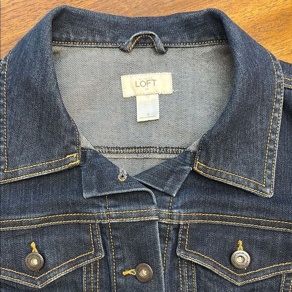 LOFT Dark Blue Denim Vest - Picture 2 of 4